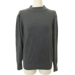 アンタイトル UNTITLED 美品 ウール ニット セーター モックネック 無地 長袖 厚手 4 約XLサイズ グレー ■YHS6