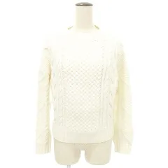 B&Y ユナイテッドアローズ BEAUTY&YOUTH ビューティー&ユース ケーブルニット セーター 長袖 ウール アイボリー