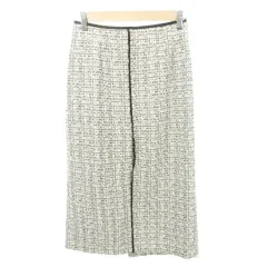 ジャスグリッティー JUSGLITTY 美品 スカート ひざ丈 タイト ウエストゴム 厚手 0 約XSサイズ アイボリー ■YHS7