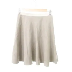 アンタイトル UNTITLED スエード調 スカート ミニ丈 フレア 日本製 2 約Mサイズ モカ ■YHS7