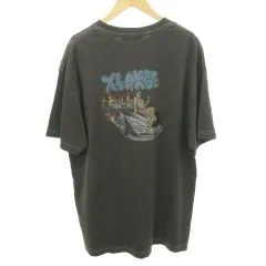 エクストララージ X-LARGE Tシャツ 半袖 バックプリント ロゴ クルーネック 薄手 Lサイズ 茶 ブラウン