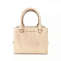 マイケルコース MICHAEL KORS 美品 グリッター ミニ ショルダーバッグ 2WAY カバン 鞄 ショルダー取り外し調整可能 ピンクシャンパンゴールドカラー