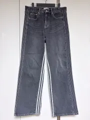 (新品) デニム トラックパンツ ブラック M