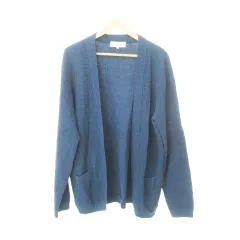 ビーミングバイビームス B:MING LIFE STORE by BEAMS ワッフルニット カーディガン コットン Lサイズ 紺 ライトネイビー ■YHS9