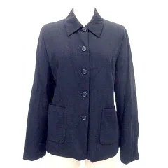 23区 オンワード樫山 シャツジャケットラメ 38 M相当 黒 ブラック ■YHS10 A1208