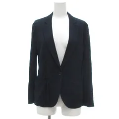 23区 オンワード樫山 テーラードジャケット ストライプ ノッチドラペル 38 紺 ネイビー /JS ■YHS7