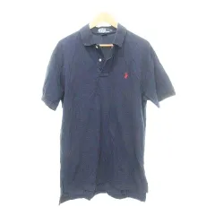 ポロ バイ ラルフローレン Polo by Ralph Lauren 半袖 ポロシャツ コットン 国内正規  Lサイズ 紺 ネイビー ■YHS9
