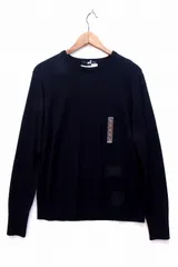 【211592】UNIQLO ユニクロ  【タグ付】ウール100％ クルーネックニット セーター  L 黒