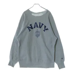 VINTAGE (ヴィンテージ) 80s フロントプリント リバースウィーブ NAVY スウェット ライトグレー