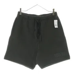 FEAR OF GOD ESSENTIALS (フィアオブゴッド エッセンシャルズ) SHORT PANTS ラバーロゴ スウェットハーフパンツ ショーツ グレー
