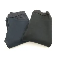 23区 GOLF レギンスパンツ 2点 S-M コットン他 セット 黒/紺 ストレッチ ゴルフウェア レディース AU3851A28 