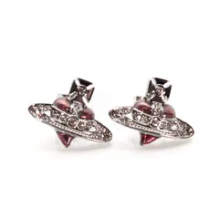 ヴィヴィアン ウェストウッド Vivienne Westwood ディアマンテハート オーブ ピアス 6201033K 02S325 ガンメタ×レッド DIAMANTE HEART アクセサリー レディース 売れ筋