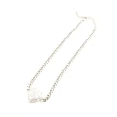 美品 CHANEL シャネル B23B チョーカー ペンダント ネックレス ココマーク ラインストーン ハート レディース AM7916W2 