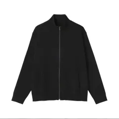 S 無印良品 MUJI ブラック ジップアップ カーディガン