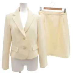 PETIT CARINA 東京ソワール フォーマル セットアップ ジャケット 総裏地 シングル スカート ひざ丈 11 アイボリー /AE