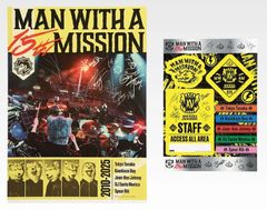 MAN WITH A MISSION 맨위즈 어미션 맨위즈 MWAM 15th ANNIVERSARY 2026 이치 반 복권 클리어 파일 스티커 세트 (15th ANNIVERSARY) [15th ANNIVERSARY]