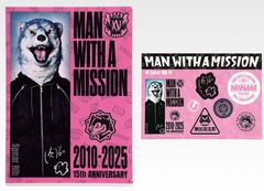 MAN WITH A MISSION 맨위즈 어미션 맨위즈 MWAM 15th ANNIVERSARY 2026 이치 반 쿠지 클리어 파일 스티커 세트 (스페어 리브) [스페어 리브]