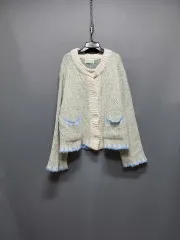 モヘア風 軽量ポケットカーディガン