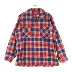 PENDLETON (ペンドルトン) 70S VINTAGE WOOL L/S CHECK SHIRT ヴィンテージ ウール 長袖シャツ レッド/ブルー