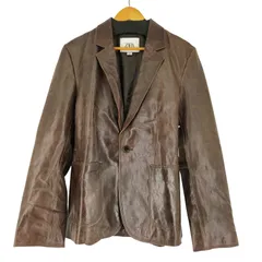 ザラ ZARA LIMITED EDITION LEATHER SUIT BLAZER フェイクレザー ジャケット メンズ US：38 