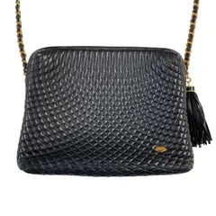 BALLY バリー キルティング チェーン ショルダーバッグ ブラック レザー キングラム[68]