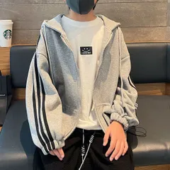 パーカー キッズ ジャケット アウター 春 秋 春服 秋服 サイドライン コート フード付き 上着 子供服 男の子 こども KCFB042(120-170)