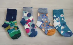 日本産 キッズ 靴下 15-19cm 4種