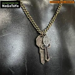 新品 ヴィンテージネックレス ダメージ加工 アンティーク 色褪せ 汚し加工 VMNL015 アメカジ 古着MIX メンズ バイカーアクセサリー グランジ 海賊