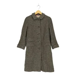 ハリスツイード Harris Tweed ROBERT KIRK VIRGIN SCITTISH WOOL 70s- 千鳥格子柄ステンカラーコート レディース 表記無 