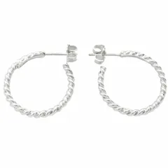 新品仕上げ済 新同 極美品 ティファニー vintage TIFFANY & CO. ツイスト ロープ フープ ピアス SV925 シルバー アクセサリー ジュエリー オールド ビンテージ アーカイブ レディース メンズ ユニセックス