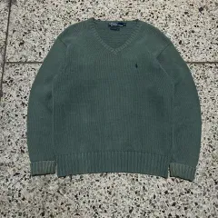 ポロ ラルフローレン (POLO RalphLauren) グリーン コットン ニット