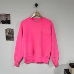 L チャンピオン リバースウィーブ スウェット ホットピンク