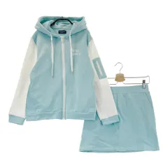 サイズ：2 KISS ON THE GREEN キスオンザグリーン  ジップパーカー スカート セットアップ  ブルー系 [240101576822] ゴルフウェア レディース ストスト