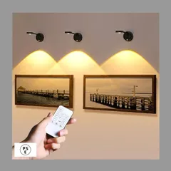 ライト 玄関 階段 廊下 寝室 卓上ライト装飾ライト スポットライト読書灯 (黒) 省エネ 工事不要 リモコン付き センサー照明 調光可能 USB充