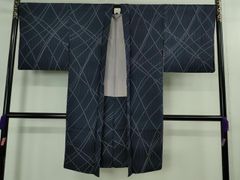 平和屋着物□極上 江戸小紋 切嵌寄せ小紋柄 黒地 逸品 未使用