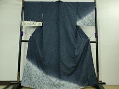 平和屋着物□極上 江戸小紋 切嵌寄せ小紋柄 黒地 逸品 未使用