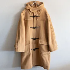 【美品/VALLEY MILLSファブリック】GLENMORE【ヘリンボーン ウール ダッフルコート】40 ベージュ グレンモア イングランド製 26010242