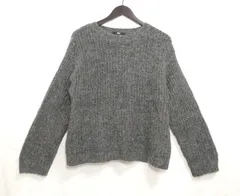 【224762】UNIQLO ユニクロ  モヘアブレンドオーバーサイズセーター　ニット　アクリル・ウール・モヘア混　S  ・ ダークグレー