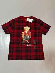 新品タグ付き新作 ラルフローレン ポロベア チェック Tシャツ 150、160 