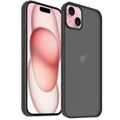 【人気商品】スマホケース 米軍MIL規格 iPhone15 用の ケース肌触りも良い 半透明 耐衝撃 超軽薄 指紋防止 黄変防止 アイフォン15 用の 保護 カバー（ブラック）