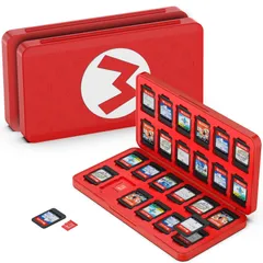 【特価セール】GeeRic 24枚 ゲームカード 収納ボックス スイッチ 対応 ソフトケース 24枚Micro SD メモリーカード 収納可 Switch/Switch Lite/Switch OLED モデル対応 コンパクト 薄型 軽量 防塵 持ち運 傷つき