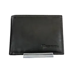 【ほぼ使用品】GHERARDINI ゲラルディーニ レザー 本革 コンパクト ウォレット 二つ折り財布 ブラック 黒色 メンズ レディース ユニセックス ゴールド金具 VERA PELLE ベラペレ FIRENZE フィレンツェ