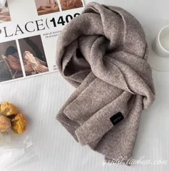 【カーキ】マフラー レディース 大判 ストール 無地 秋冬 防寒 暖かい おしゃれ シンプル 襟巻 ひざ掛け 上品
