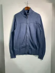 トミーヒルフィガー Tommy Hilfiger 綿100％ ニット ジップアップ L A565
