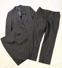 【224367】LES MUES レミュー  ジャケット　スカート　パンツセットアップ　3点セット　スーツ　肩パッド　サイズ一律13  ・ ブラック