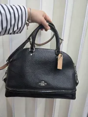 コーチ シエラ サッチェルバッグ ブラック トート クロスバッグ