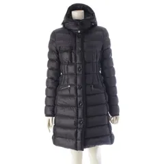 美品 モンクレール エルミンヌ ダークネイビー ロゴワッペン ダウンコートXS MONCLER（モンクレール） 未使用品◎MONCLER HERMINE エルミンヌ ロゴ