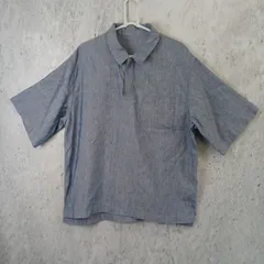 URBAN RESEARCH アーバンリサーチ メンズL ブルー 半袖 オーバーサイズスキッパーシャツ□〇