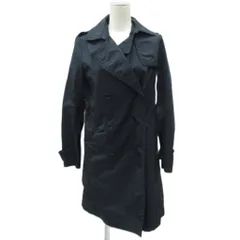 アイシービー iCB トレンチコート スプリングコート ロング丈 9 紺 ダブルブレスト /SM34 ■GY58