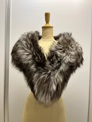 SAGA FOX フォックスファーショール 毛皮 リアルファー C26011032